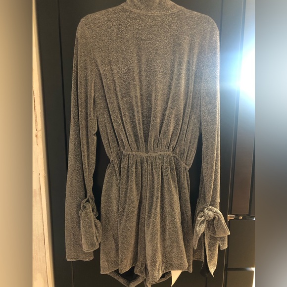 NWT MLM Label Silver Lurex Sintra Romper - Picture 3 of 8